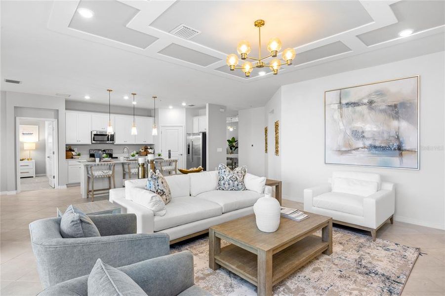 Furnished interior view inside a new home in Wellen Park Golf & Country Club, Venice (Image 4).