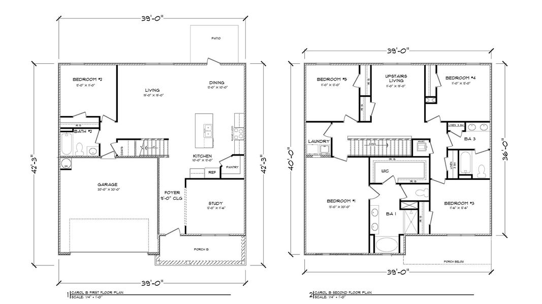 2D floor plan layout for the Carol by D.R. Horton in Sanctuary Beach, Panama City Beach, FL (Image 3). 2D floor plan layout for the Carol by D.R. Horton in Sanctuary Beach, Panama City Beach, FL (Image 3).