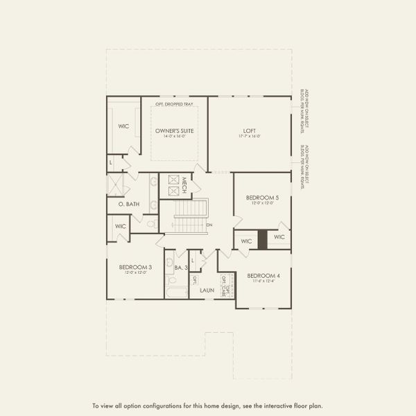 2D floor plan layout for the Scarlett by Pulte Homes in Avera, Orlando, FL (Image 4).