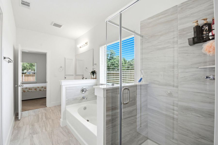 Furnished interior view inside a new home in Massey Oaks, Pearland (Image 42).