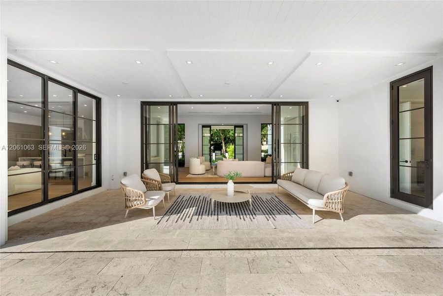 Exterior details and patio area of a home in , Coral Gables (Image 34).