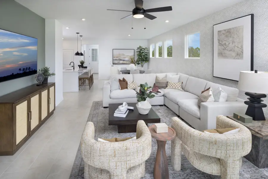 Furnished interior view inside a new home in RiverTown - WaterSong, St. Johns (Image 5).