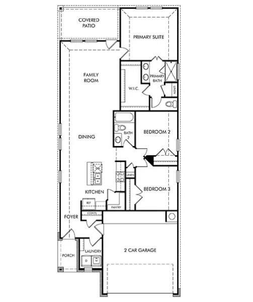 2D floor plan layout of this home in , Huffman, TX (Image 2).