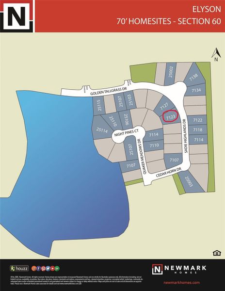 The location of the lot is circled in red.