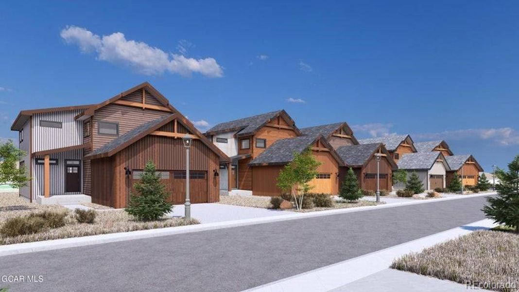 Front exterior of a new home in , Granby, CO, highlighting curb appeal (Image 12). Front exterior of a new home in , Granby, CO, highlighting curb appeal (Image 12).