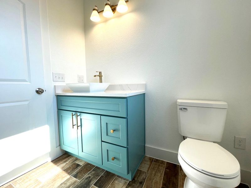 Hall bath with vanity