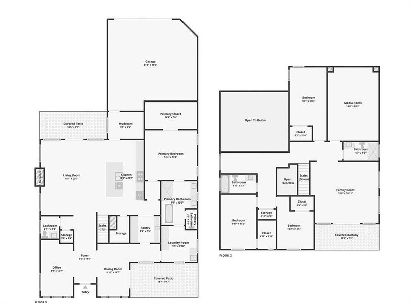 2D floor plan layout of this home in , Rowlett, TX (Image 5).