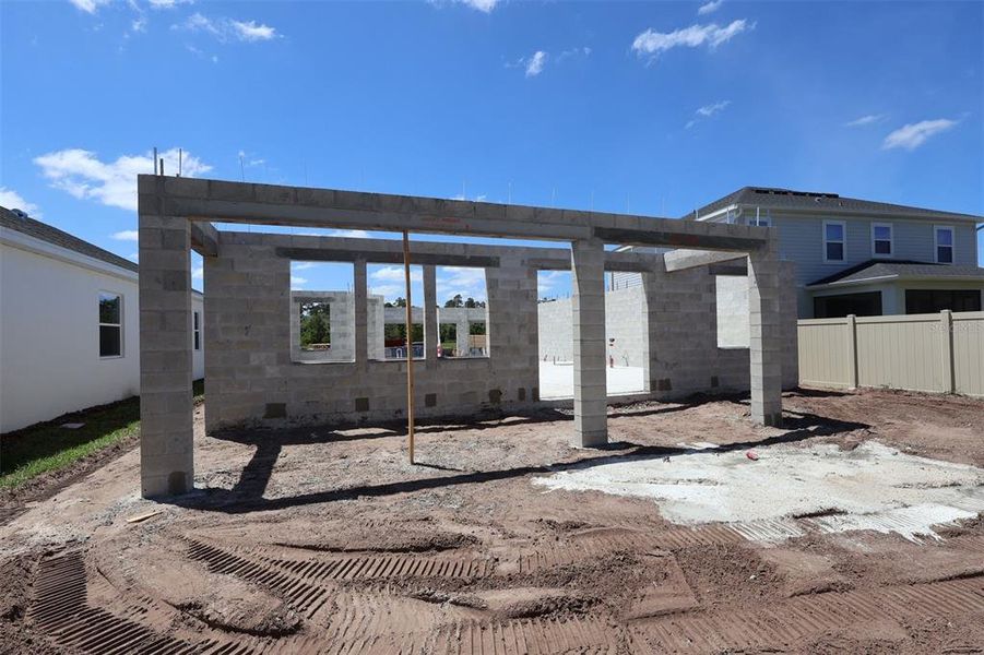 In-progress construction of a new home in Bay Lake Farms, St. Cloud, FL (Image 5).