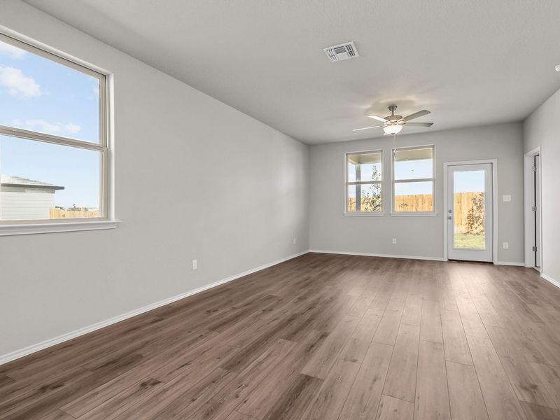 Representative unfurnished interior of a home built from the The Frio F by Davidson Homes LLC in Heartland, Heartland (Image 16). Representative unfurnished interior of a home built from the The Frio F by Davidson Homes LLC in Heartland, Heartland (Image 16).