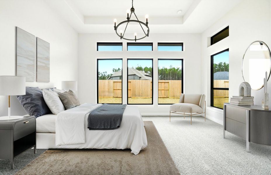 Furnished interior view inside a new home in The Highlands 55′, Porter (Image 8).