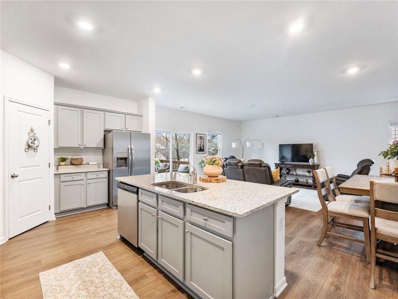 Furnished interior view inside a new home in Creekside at Farmers Crossing, Ball Ground (Image 11). Furnished interior view inside a new home in Creekside at Farmers Crossing, Ball Ground (Image 11).