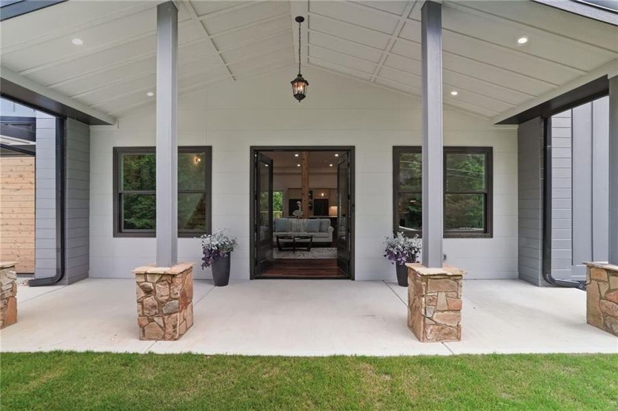 Exterior details and patio area of a home in , Acworth (Image 36).