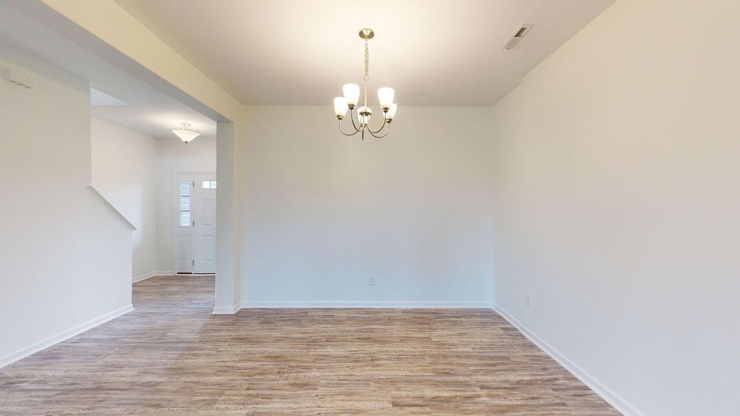 Representative unfurnished interior of a home built from the Yorkshire A by JC Jackson Homes,LLC in Heritage Pointe, Newport (Image 27).