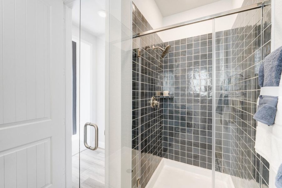 Furnished interior view inside a new home in The Highlands: Highland Duets, Porter (Image 32).