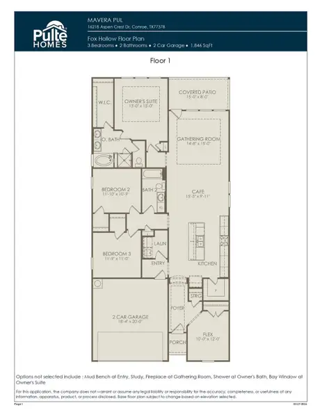 2D floor plan layout of this home in Mavera, Conroe, TX (Image 2). 2D floor plan layout of this home in Mavera, Conroe, TX (Image 2).
