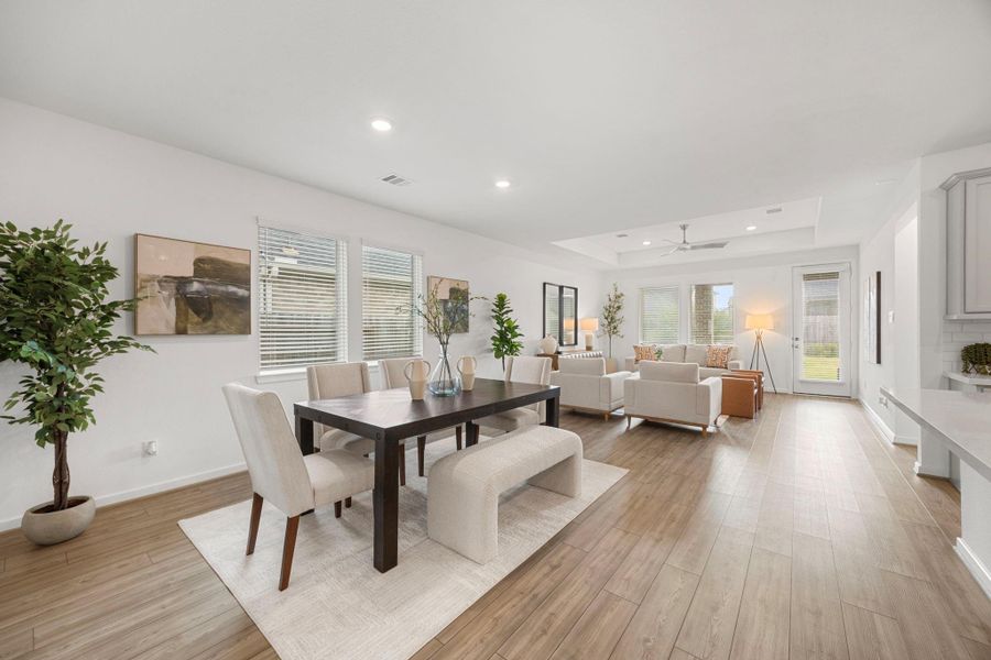 Furnished interior view inside a new home in Morgan's Landing 50s, La Porte (Image 8).