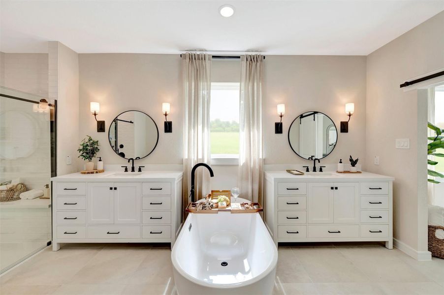 Spa-like primary bath (*Photo not of actual home and used for illustration purposes only.)