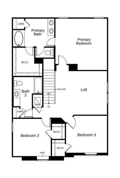 This floor plan features 3 bedrooms, 2 full baths, 1 half bath and over 2,000 square feet of living space. This floor plan features 3 bedrooms, 2 full baths, 1 half bath and over 2,000 square feet of living space.