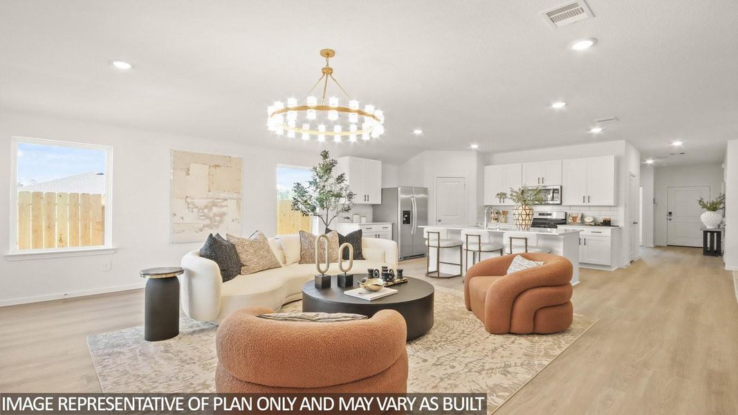 Furnished interior view inside a new home in River Ranch Trails, Dayton (Image 9).