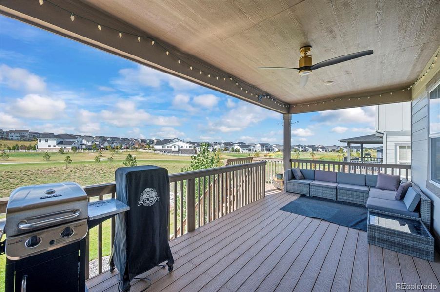Exterior details and patio area of a home in , Aurora (Image 23).