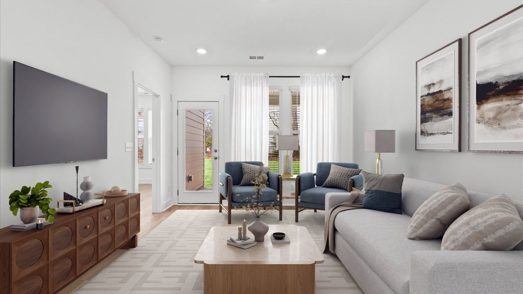 Furnished interior view inside a new home in Pelham Crossing Villas, Greenville (Image 34).