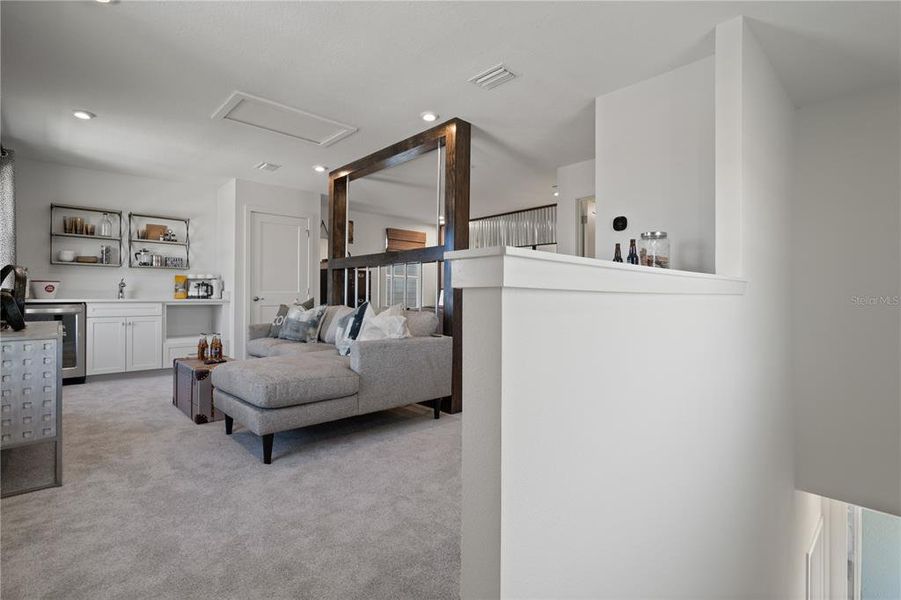 Furnished interior view inside a new home in Trinity Place, St. Cloud (Image 2). Furnished interior view inside a new home in Trinity Place, St. Cloud (Image 2).