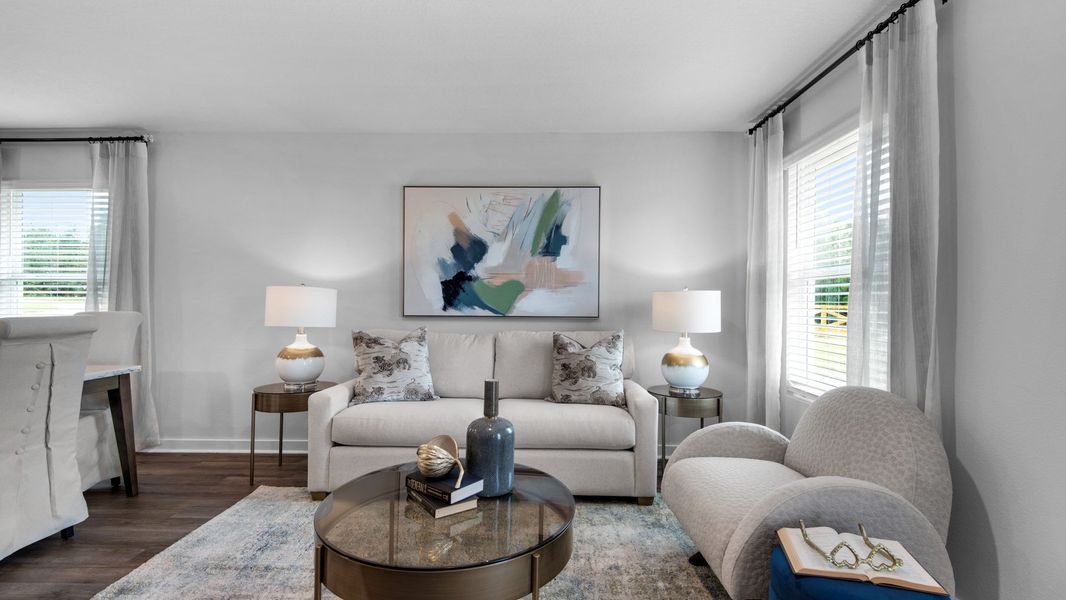 Representative furnished interior of a home built from the Delilah by D.R. Horton in Colonial East, Panama City Beach (Image 11).