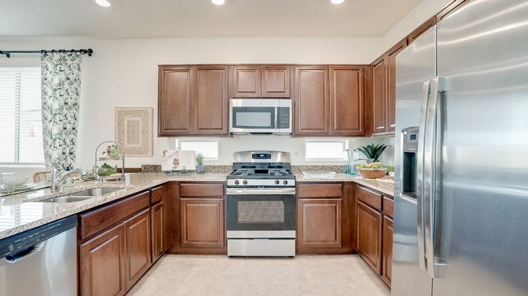 Kitchen range and microwave