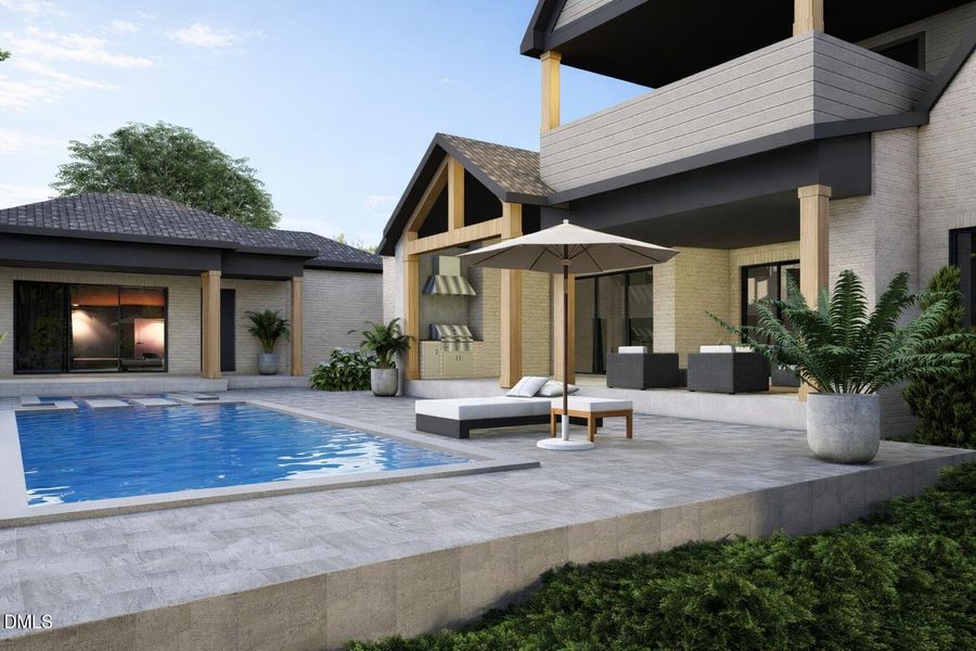 Pool Exterior Rendering