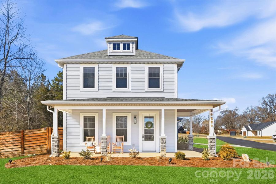 Exterior details and patio area of a home in , Albemarle (Image 4). Exterior details and patio area of a home in , Albemarle (Image 4).