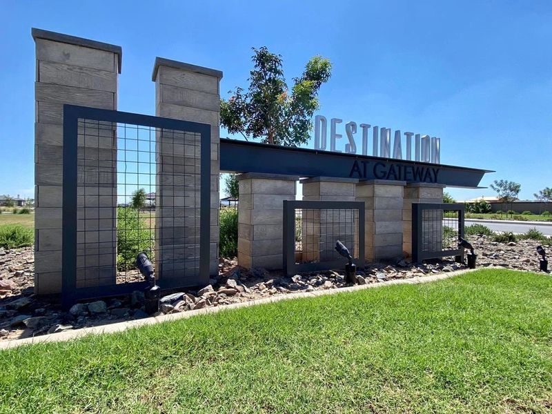 Front exterior of a new home in Expedition at Destination, Mesa, AZ, highlighting curb appeal (Image 23).