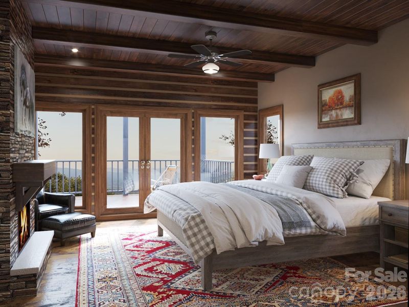 Furnished interior view inside a new home in , Maggie Valley (Image 4).