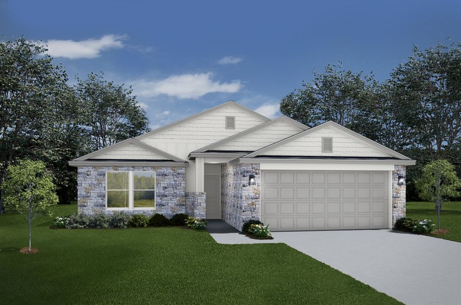Representative exterior photo of a completed home built from the Lampasas by Flintrock Builder in Park Meadows, Lorena, TX (Image 4).