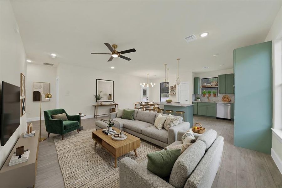 Furnished interior view inside a new home in , Granbury (Image 6).