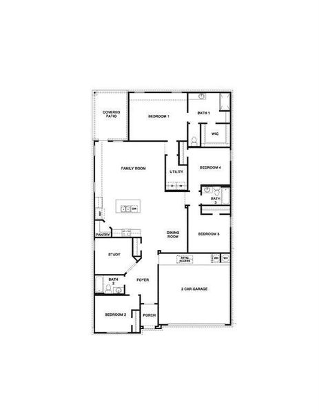 2D floor plan layout of this home in , Nome, TX (Image 3).