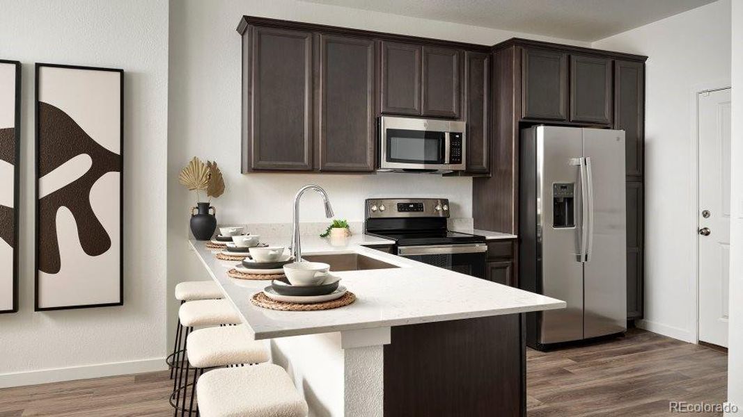 Furnished interior view inside a new home in Vermilion Creek: The Parkside Collection, Centennial (Image 10).