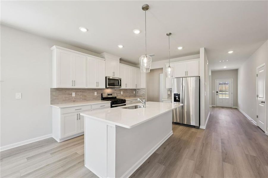 Furnished interior view inside a new home in Parkside at Grayson, Grayson (Image 6).