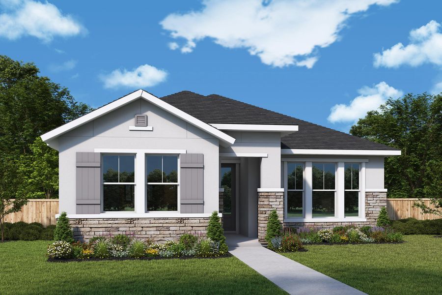 Representative exterior photo of a completed home built from the The Langham by David Weekley Homes in Vistera of Venice – Cottage Series, Nokomis, FL (Image 4).