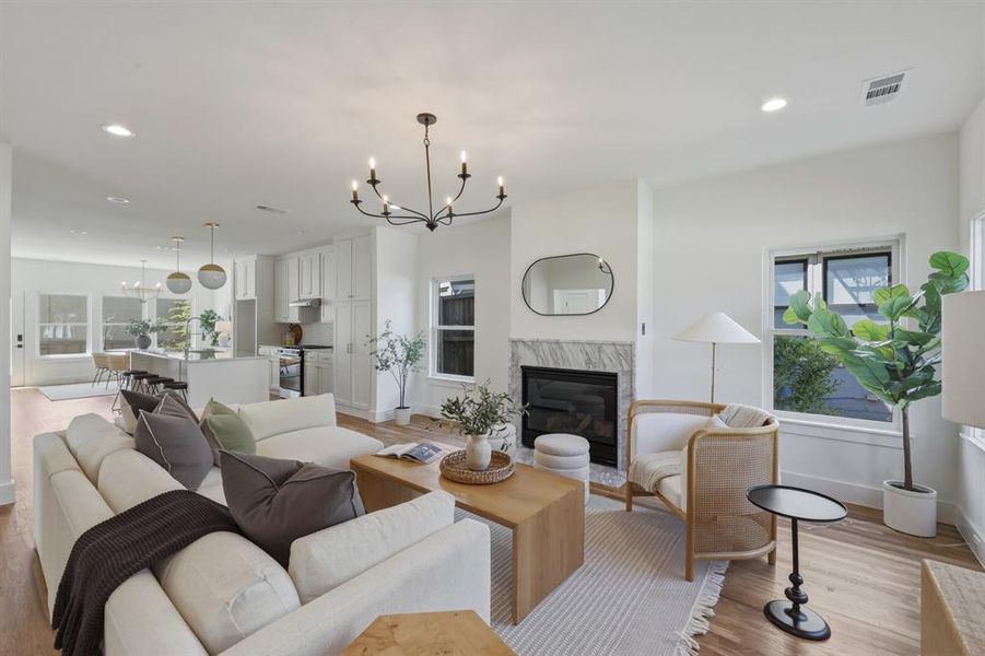 Furnished interior view inside a new home in , Dallas (Image 23). Furnished interior view inside a new home in , Dallas (Image 23).