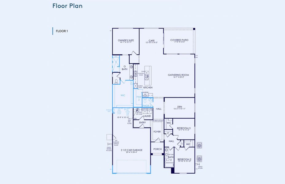 2D floor plan layout of this home in Soleo, San Tan Valley, AZ (Image 4).