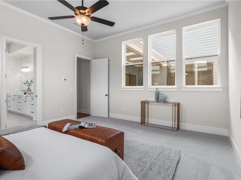 Furnished interior view inside a new home in The Village at Towne Lake, Woodstock (Image 43).