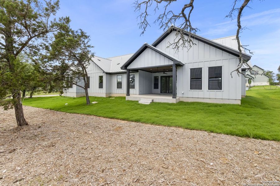 Exterior details and patio area of a home in , Wimberley (Image 2).
