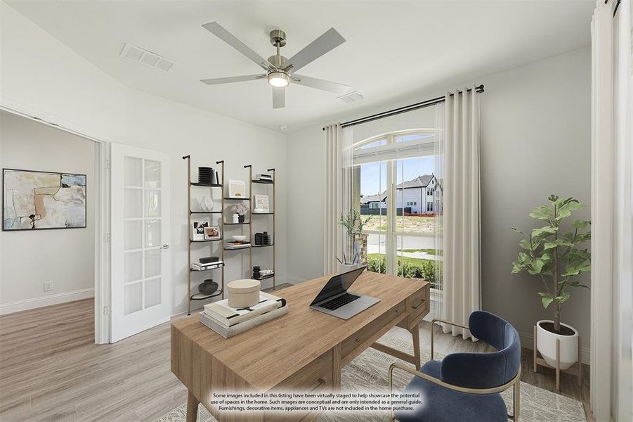 Furnished interior view inside a new home in Union Park Classic 55, Little Elm (Image 14).