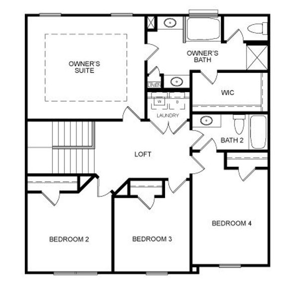 2D floor plan layout for the The Boxwood by Direct Residential Communities in Neely Farm, Covington, GA (Image 5). 2D floor plan layout for the The Boxwood by Direct Residential Communities in Neely Farm, Covington, GA (Image 5).