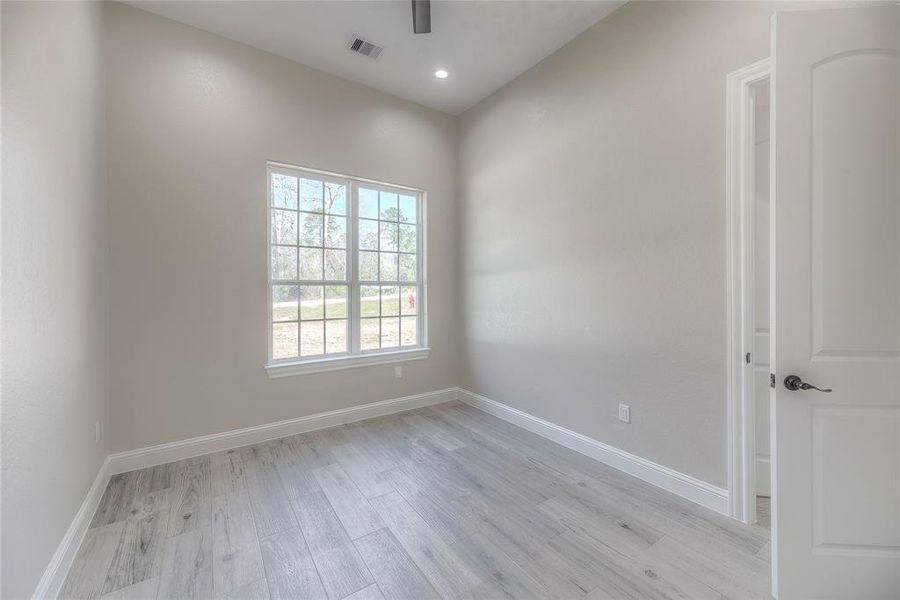 bedroom with walk in closet