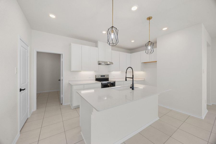 Furnished interior view inside a new home in Mustang Valley, Manor (Image 9).