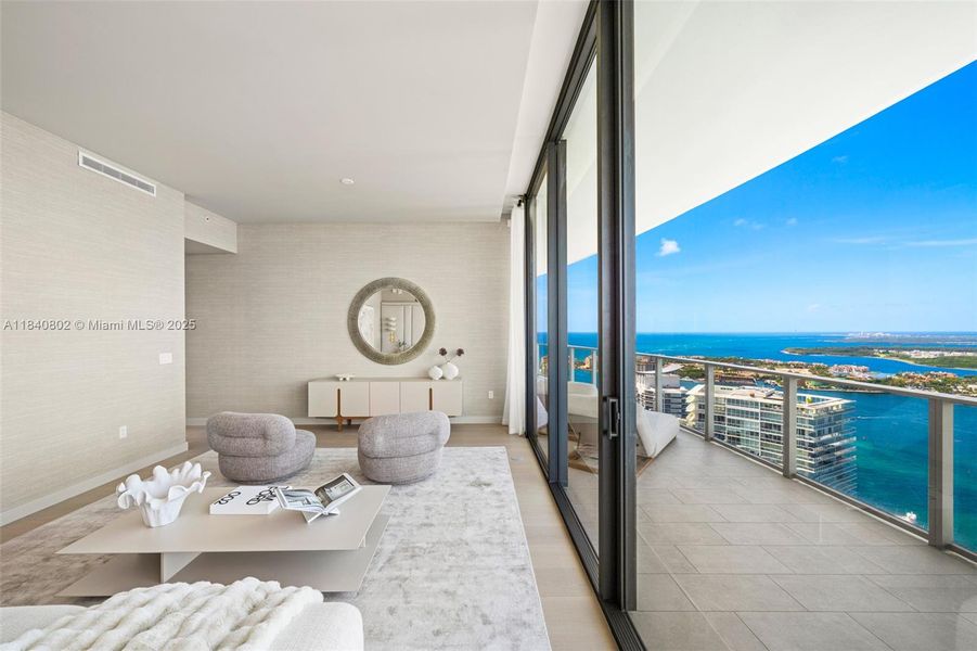 Furnished interior view inside a new home in , Miami Beach (Image 10).