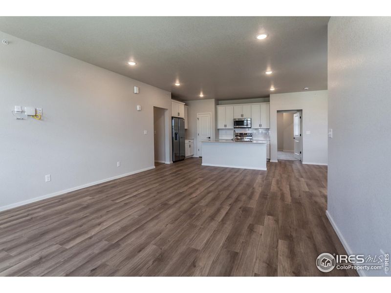 LIVING ROOM, DINING AND KITCHEN