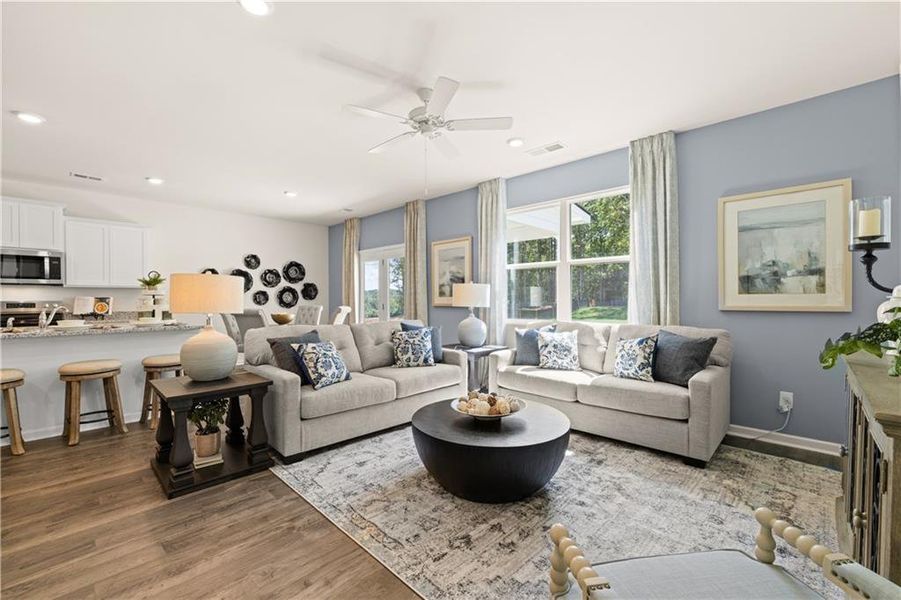 Furnished interior view inside a new home in Kingston Ranch at Lake Oconee, Buckhead (Image 65). Furnished interior view inside a new home in Kingston Ranch at Lake Oconee, Buckhead (Image 65).