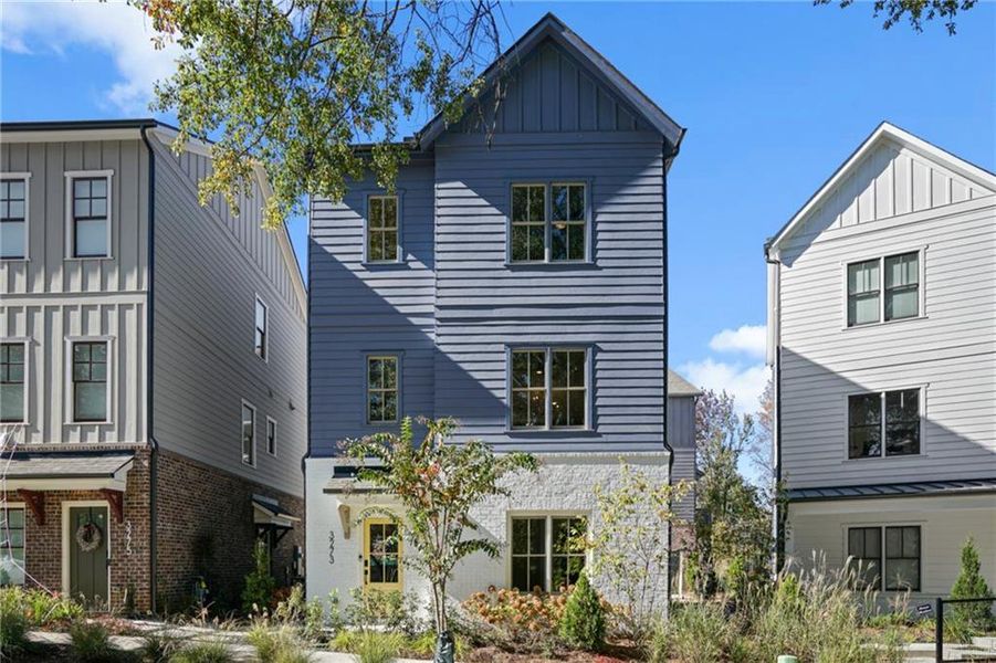 Front exterior of a new home in Stillwood, Hapeville, GA, highlighting curb appeal (Image 18).
